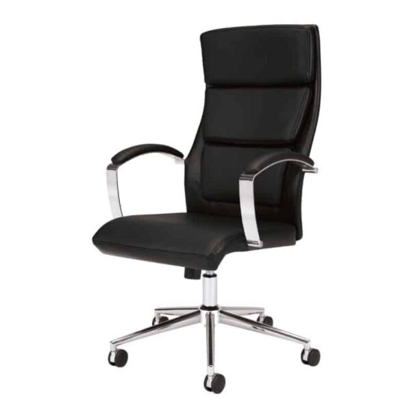 Silla Ejecutiva Piel con Estructura Cromada  HVL105.SB11